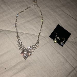 Matching necklace and earrings